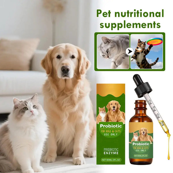 Pet Probiotic Drops for Dogs & Cats | Digestive & Immune Support