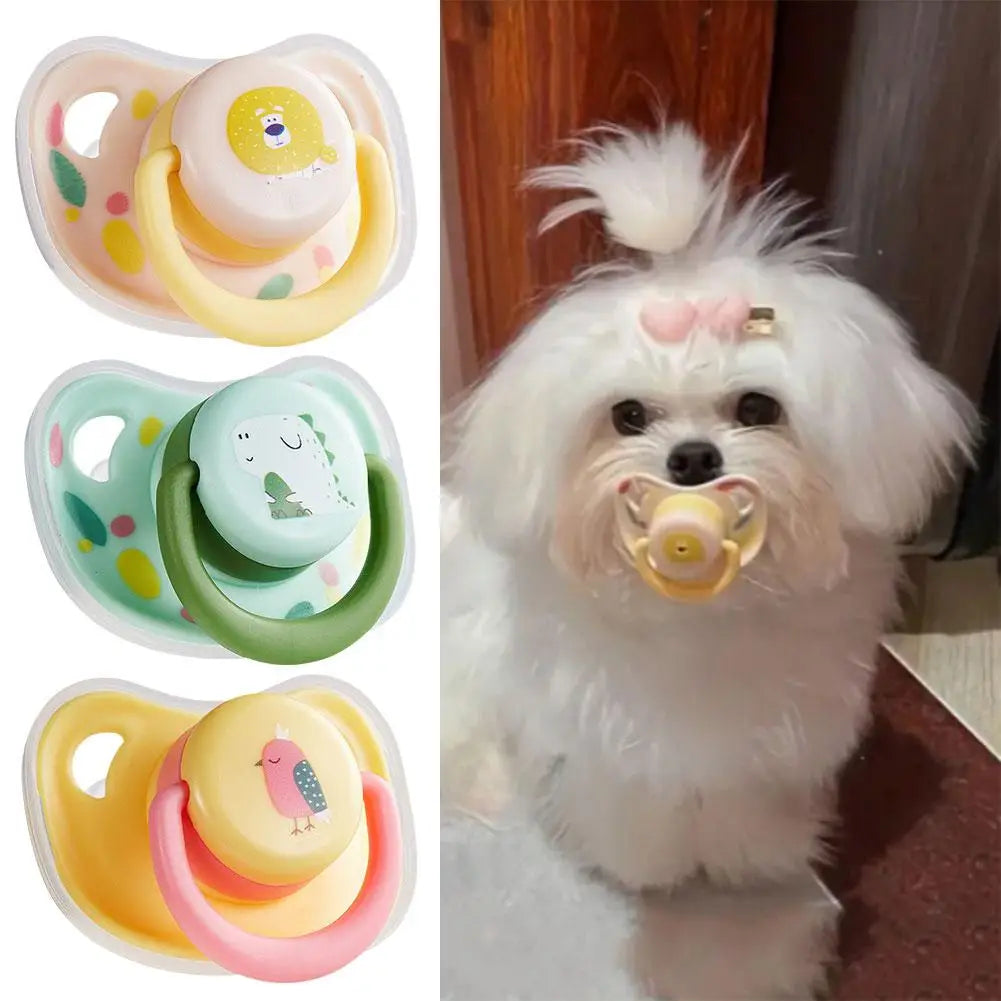 Pet Silicone Pacifier Pet Calming Pacifier Chew Toy Dog Teeth Molar Toy Durable Bite Resistant Cat Chew Toy