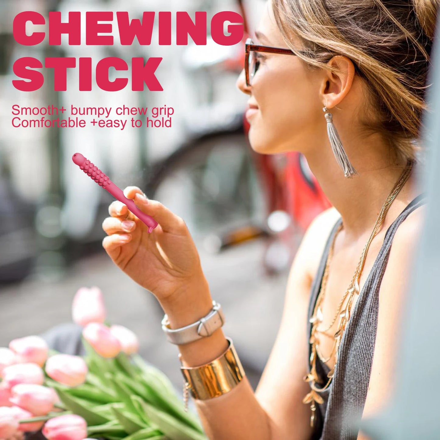 Essential Oil Diffuser Chewing Stick Silicone Chewable Stick Aromatherapy Breathing Relief for Adults Kids Anxiety Stress