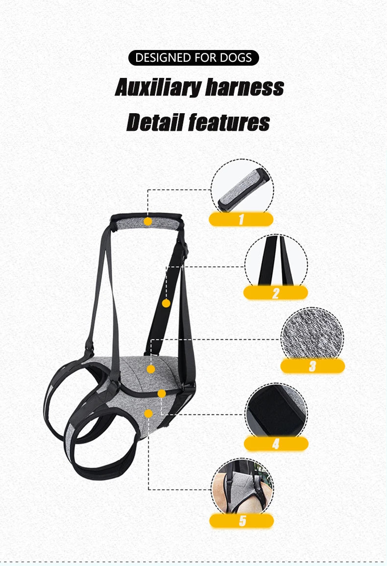 Adjustable Dog Lift Harness for Large Dogs Soft Padded Pet Rear Leg Support for Old Disabled Joint Injuries Dog Back Leg Hold