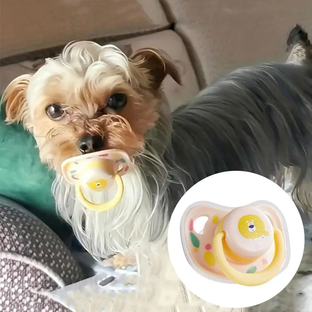 Pet Silicone Pacifier Pet Calming Pacifier Chew Toy Dog Teeth Molar Toy Durable Bite Resistant Cat Chew Toy