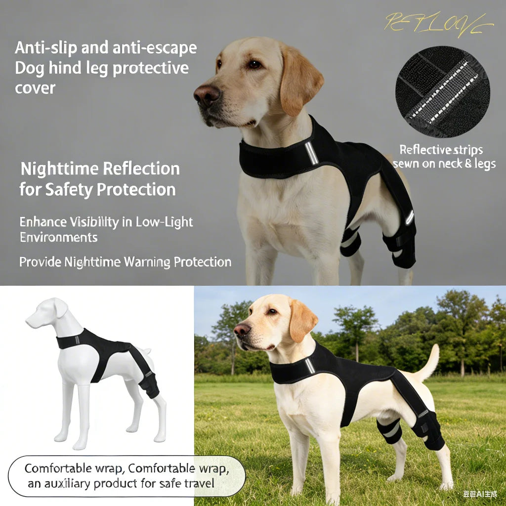 Dog Joint Support Adjustable Pet Leg Protector for Hind Legs