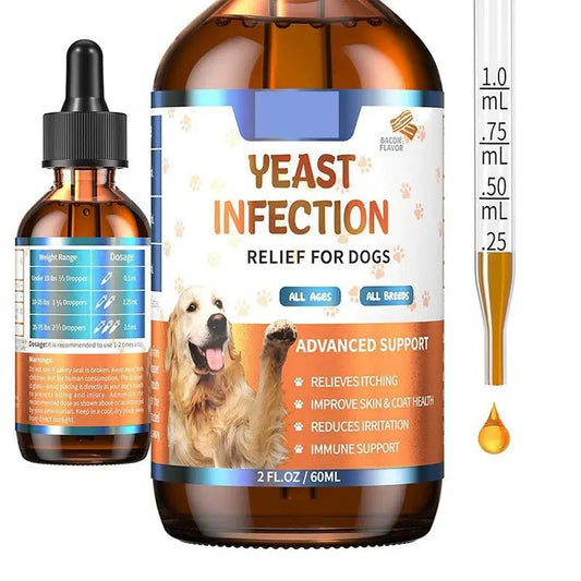 60ML Dog Pet Vitamin Drops Gentle Care Supplement To Maintain Healthy Coat and Skin Pet Ear Drops, Ear Cleansers