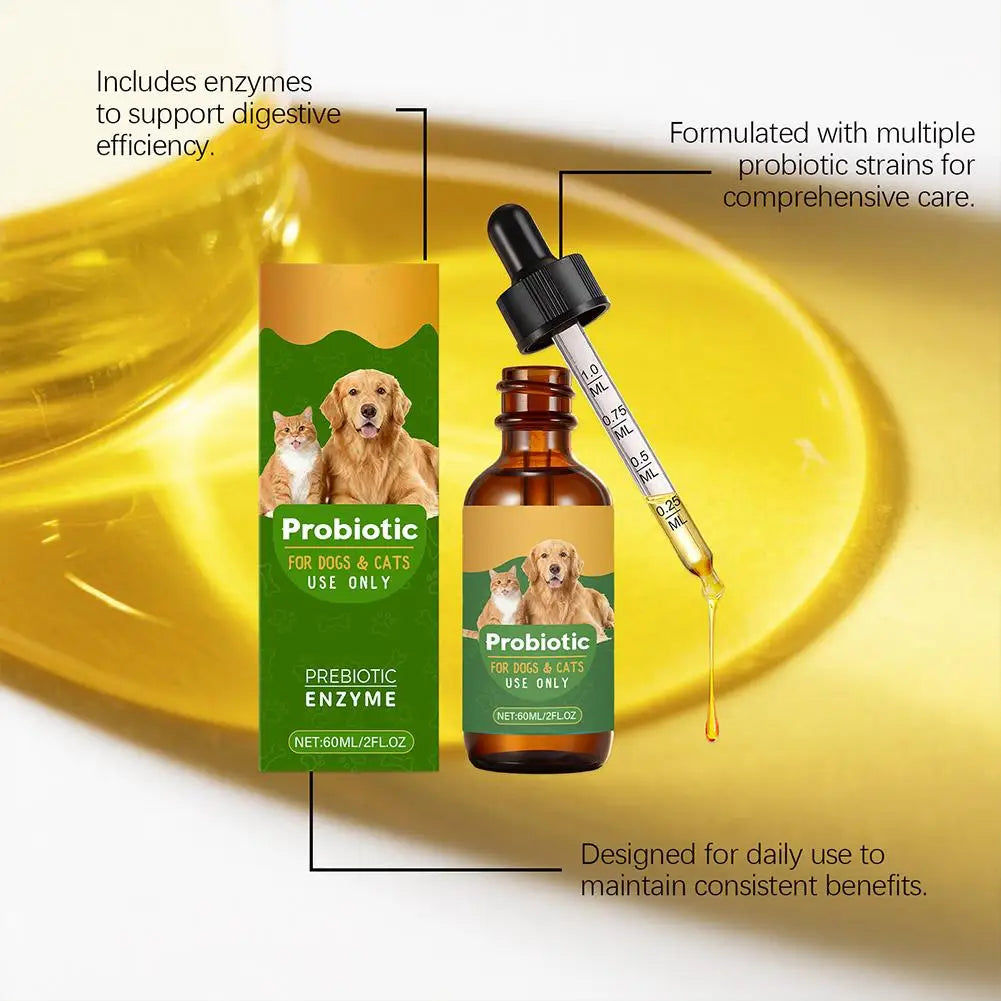 Pet Probiotic Drops, Dogs & Cats  Digestive & Immune Support