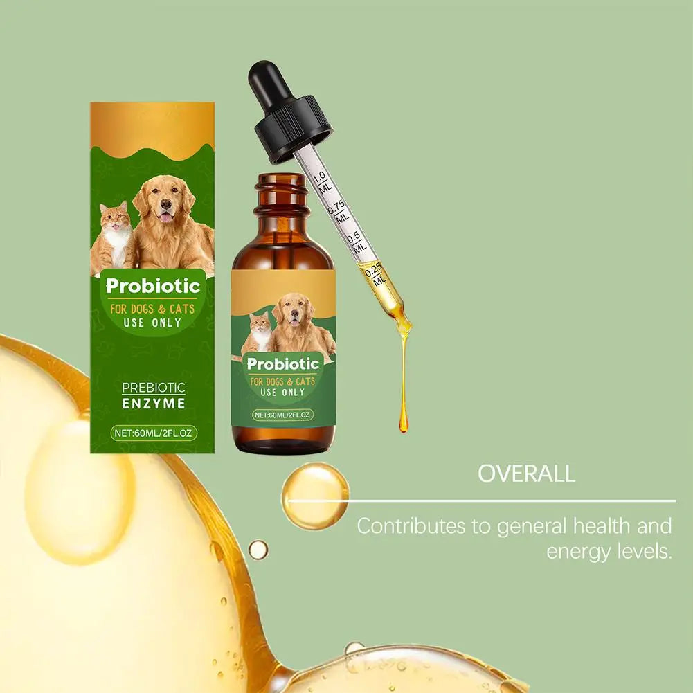 Pet Probiotic Drops, Dogs & Cats  Digestive & Immune Support